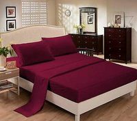 Sheets sets-1800 Series,Microfiber,Pillowcase,Fitted Sheets, Flat Sheets Cardinal Red/Queen Size