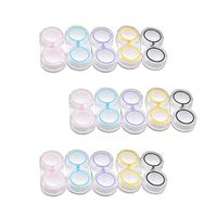 Exceart 15pcs Contact Lense Box Portable Contact Lenses Case Leak-Proof Contact Lense Transparent Container Holder Storage Box