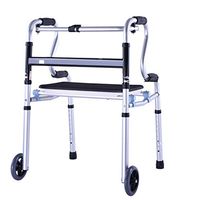 Rollators & Walkers Rolling Walkers Elderly Walker Rehabilitation Walking Frame Pulley Elderly Walking Walker Lightly Foldable Disabled Auxiliary Walker (Color : B, Size : 52x56x76-94cm)