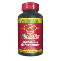 BioAstin Hawaiian Astaxanthin 4mg, 120 Count - Hawaiian Grown Premium Antioxidant - Supports Recovery from Exercise + Joint, Skin, Eye Health Naturally
