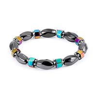 Meolin Womens Hematite Magnetic Therapy & Healing Stone Bracelet Pain Relief for Arthritis and Carpal Tunnel ,color,21cm