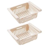 Retractable Drawer Type Refrigerator Storage Box,Fridge Drawer Organizer,Fridge Shelf Holder Storage Box,Pull Out Bins,Fresh-keeping Layered Organizers Drawer