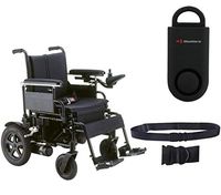 Drive Cirrus Plus EC Folding Power Wheelchair, 16" Seat & Free 130 dB Black Personal Safety Alarm/Siren! + Black Belt!