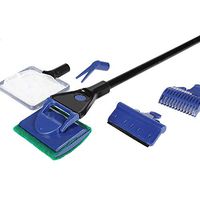 RollingBronze Aquarium Fish Tank Clean Kit 5 in 1 Fish Net Algae Scraper Cleaning Sponge Brush Gravel Rake