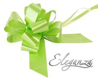 Eleganza Lime Green 50mm Waterproof Poly Pull Bow (Pack of 20)