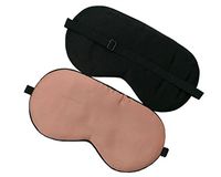 Maxfeel 100% Pure Silk Filled Eye Mask Sleeping Mask Sleep Masks Sleep Masks Sleep Aids Soft and Smooth Solid Colors Hand Washable Big Size 22 * 10cm (Dark Pink)