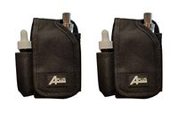 2 Pcs of Nylon Canvas Travel Carrying Case Vapor Pouch Storage Organizer Bag W/Belt Holster for Vape Mod (No Devices Included)