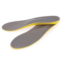 ULTNICE Orthotics Insoles Arch Sport Memory Foam Shoe Inserts for Men Women 1 Pair - Size S (Yellow Grey)