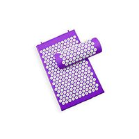 Acupressure Mat Massage Relaxation Device Shakti Mat Chinese Acupuncture Mat Spike Mat with Pillow,Purple