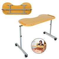 CX Overbed Table, Height Adjustable Home Nursing Table, Bed Sofa Side Table, Laptop Table Surface for Use with Chairs and Beds in Hospitals and Home