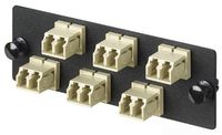 Panduit FAP6WEIDLC Multi-Mode 6-Port Fiber Adapter Panel with Phosphor Bronze Split Sleeve, Electric Ivory