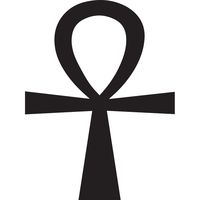 ANKH SYMBOL PAGAN EGYPTIAN (BLACK) (set of 2) Premium Waterproof Vinyl Decal Stickers for Laptop Phone Accessory Helmet Car Window Bumper Mug Tuber Cup Door Wall Decoration