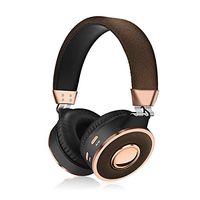 Kanen BT-08 Bluetooth Headphone,for cellphones Adult Wireless Over Ear Headphones, TF Card Mp3 Player Fm Radio Headsets with Mic, Noise Cancelling, Strong Bass, Portable (Gold)