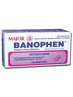Banophen Caplets - 25mg - Model 64489 - Btl of 100 - Pack of 2
