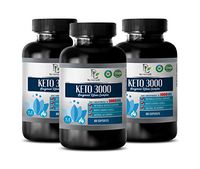 Fat Burning and Weight Loss Pills - Keto 3000MG - EXOGENOUS Ketone Complex - Zero CARBOHYDRATES - Keto Vitamin Supplement for Women - 3 Bottles 180 Capsules
