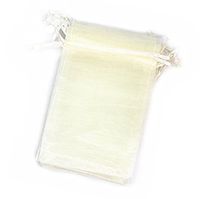 EDENKISS Ivory Color Drawstring Organza Jewelry Pouch Bags 2.8x3.6 4x6 5x7 Wholesale Option (100, 4x6 100pcs)