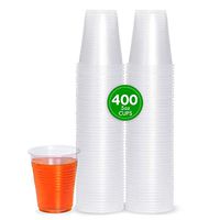 Plasticpro 5 oz Disposable Plastic Medium Weight Clear Drinking Cups [400 Count]