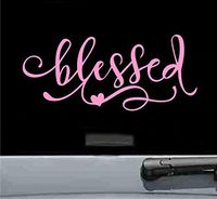 Blessed Heart Vinyl Decal Sticker Soft Pink