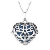 Top Plaza Diffuser Pendant Necklace Lava Rock Stone Aromatherapy Essential Oil Diffuser Necklaces Love Heart Locket Necklace 28 Inches Chain with 7 Lava Stone - Heart Necklace #3