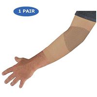 Kinship Comfort Brands Elbow Brace & Elbow Compression Sleeve for Golfers Elbow, Tennis Elbow, Tendonitis, Arthritis, Bursitis. for Weightlifting & Workouts. Elbow Sleeves for Pain, Muscle strains