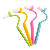 1pc S-Shaped Portable Bathroom Toilet Brush Scrubber Side Curved Bent Bowl Handle Cleaning Brushes Window Groove Gap Track Cleaning Brushes