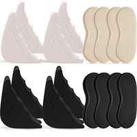 4 Pairs Shoe Filler and 4 Pairs Heel Grip Liner Insert Adjustable Big Toe Filler Soft Sponge Plug Foot Brace Pads for Men Women, Fit Most Shoes