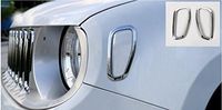 Nicebee Silver ABS Car Front Side Fender Light Lamp Cover Trim for Jeep Renegade 2015 2016 2017