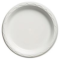 Genpak 71000 Aristocrat Plastic Plates 10 1/4 Inches White Round 125/Pack