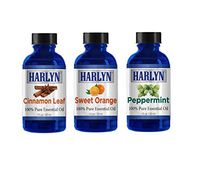 Top Essential Oil Gift Set - Best 3 Aromatherapy Oil - Cinnamon Leaf, Orange, and Peppermint - Therapeutic Grade and Premium Quality - 1 oz each by Harlyn