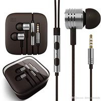 MAELINE Earphones Headphones, Powerful Bass Driven Sound, Large Drivers, Ergonomic Design with Remote Control and Microphone (Silver)