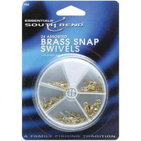 South Bend 1002 Brass Snap Swivel, 24 Pack