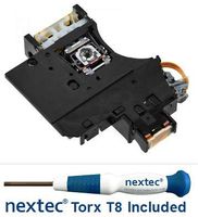 Nextec Compatible Bluray Drive Replacement for Sony PS3 20, 40, 60 GB Model - (KES-490DA/KEM-490DAAA Laser) + Nextec Torx T10 Screwdriver ...