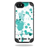MightySkins Protective Vinyl Skin Decal Compatible with Mophie Juice Pack Plus iPhone 5/5S/SE Case wrap Cover Sticker Skins Teal Splatter