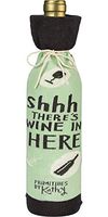Primitives by Kathy LOL Made You Smile Reusable Gift Bottle Sock, 3.38" x 11.25", Shhh… There's Wine in Here