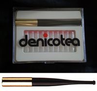 CIGARETTE HOLDER Denicotea Lady Black with Ejector No 20202 + 10 filters