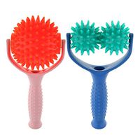 Spiky Massage Roller 2pcs Handheld Massage Balls for Back Shoulder Neck Trigger Point Plantar Fasciitis Muscle Reliev