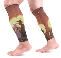LEVEIS Cats Heart Calf Compression Sleeves 1 Pair, Leg Performance Support for Shin Splint Calf Pain Relief Men & Women Guards Sleeves for Running Cycling