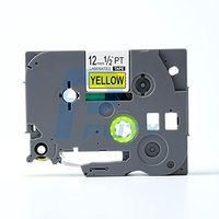 IDIK 1PK Black on Yellow Extra Strength Laminated Label Tape Compatible for Brother P-Touch TZe-S631 TZ S631 Tze S631(12mm x 8m)