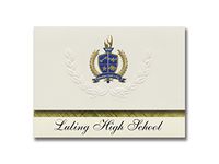 Signature Announcements Luling High School (Luling, TX) Graduation Announcements, Presidential style, Basic package of 25 with Gold & Blue Metallic Foil seal