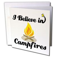 3dRose I Believe In Campfires - Greeting Cards, 6 x 6 inches, set of 6 (gc_104925_1)