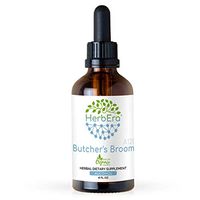 Butcher's Broom A120 Alcohol Herbal Extract Tincture, Organic Butcher's Broom (Ruscus aculeatus) Dried Root (4 fl oz)