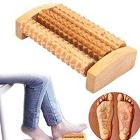 EnjoCho 15CMx7CMx3CM 2PCS Foot Massage Traditional Wooden Roller Massager Without The Need Electricity Stress Relief Relaxation Health Care Therapy (Khaki)
