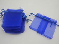 VIAMTO 100pcs Royal Blue Small Drawstring Gift Bags Jewelry Pouches Candy Bags Wedding Party Christmas Favor Bags, 2.75''x3.54''
