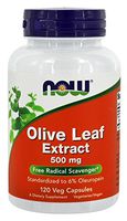 Now Foods Olive Leaf Extract, 120 Vcaps 500 mg (Pack of 3)