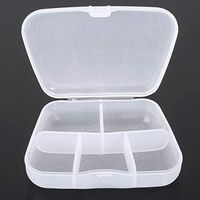 MUXSAM 1pc 5 Slots Travel Portable Pill Medicine Tablet Box Holder Storage Case Box Organizer