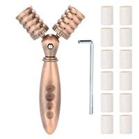 Moxibustion Massage Stick, Multifunctional Handheld Smokeless Pure Moxa Roller Stick with 12 Piece Moxa Roller, Brass Massage Tuina Device for Circulation Meridian Collateral Promote Blood Flow