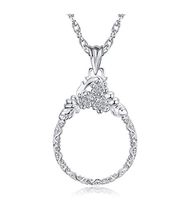 2.5-10X Necklace Magnifying Glass Reading Amplifier High Clarity Retro Magnifier for Read Books Newspaper Maps Coins