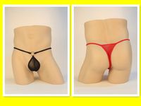 Comply Cool Men's Hot Sexy See Through T-Back Mens Underwear Thong Posing Pouch MT005 (Black)