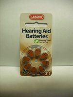 Leader Battery Hearing Aid #312 8 Count
