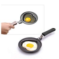 Mufuny Heart Shape Egg Frying Pan,Poacher BBQ Cooker Non-Stick Steel Pot 12cm/ 4.72"